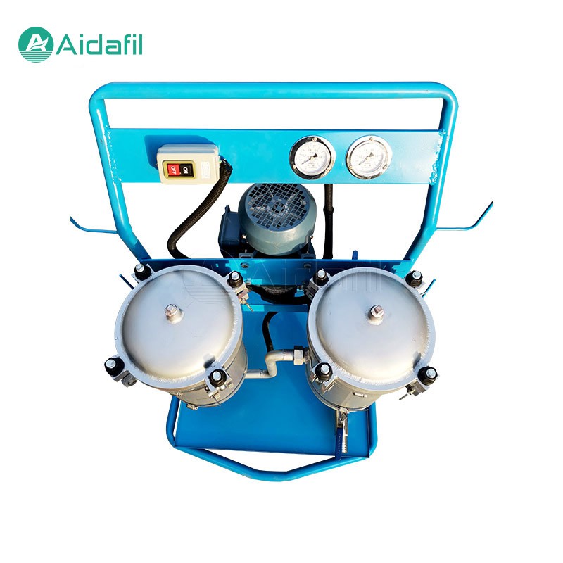 Carro de filtro de aceite portátil compacto de empuje manual