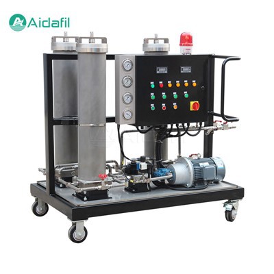 Purificador de óleo a vácuo de aço inoxidável para filtrar óleo resistente ao fogo de éster de fosfato