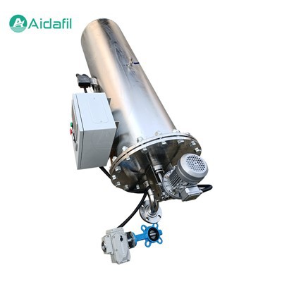 Unikt design vandret selvrensende filter